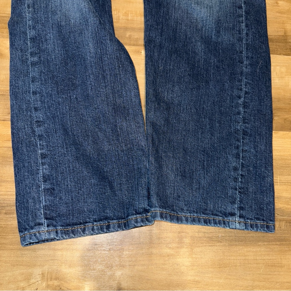 Mens Levis 505 36x34 Blue Jeans Straight Mid Rise Dark Wash - Picture 5 of 10